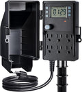 SURAIELEC Outdoor Power Stake, 7-Day Programmable Digital Timer, Power Strip by SURAIELEC