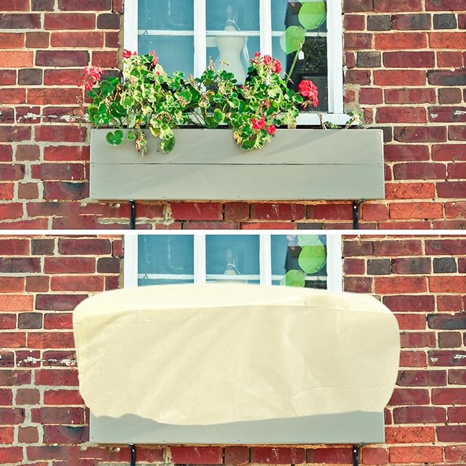 4 Pcs Rectangular Planter Box Cover Freeze Protection, Flower Box Covers Winter - Image 7