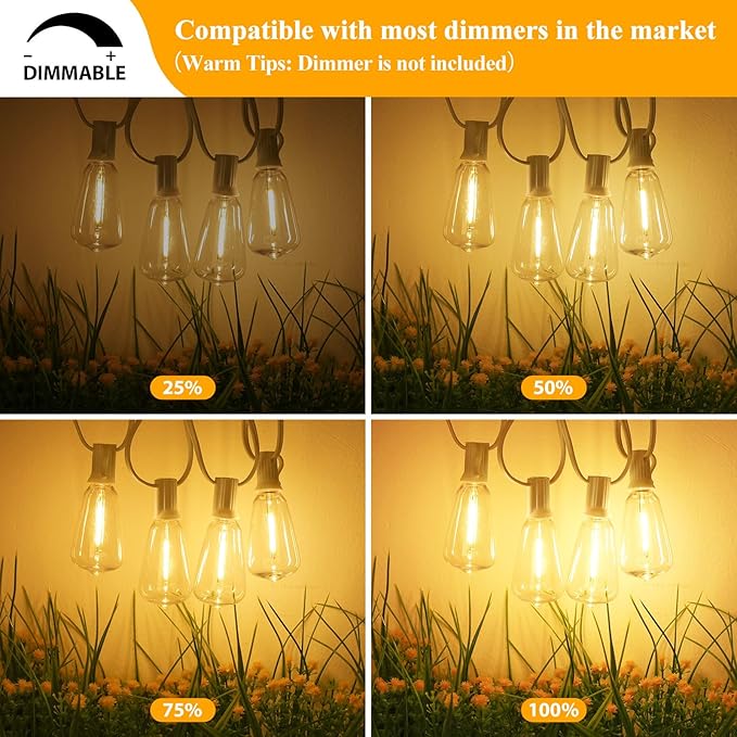 Brightever LED Outdoor String Lights, 100FT Patio Lights - Image 4
