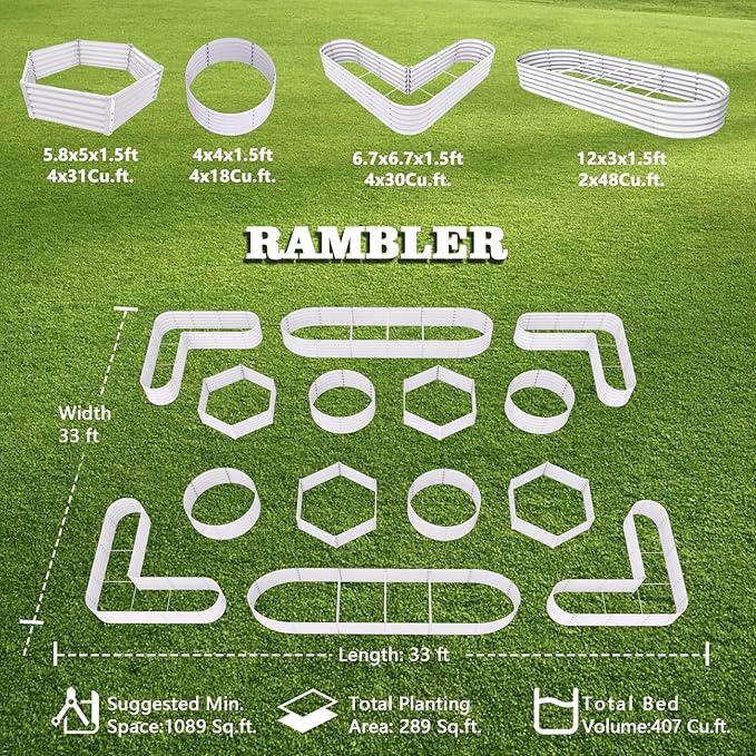A ANLEOLIFE 14-Pack Deep Root Galvanized Raised Garden Beds Outdoor - Image 2