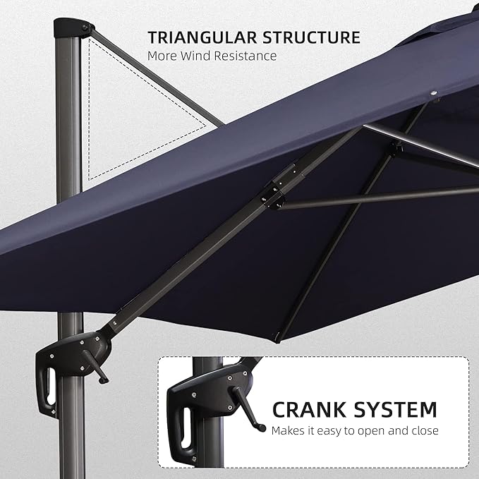 PURPLE LEAF 10' X 13' Patio Umbrella - Image 9