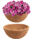 Y&M Pack of 2 12" Pre-Formed Round Coco Fiber Hanging Basket Liner, Coco by YM