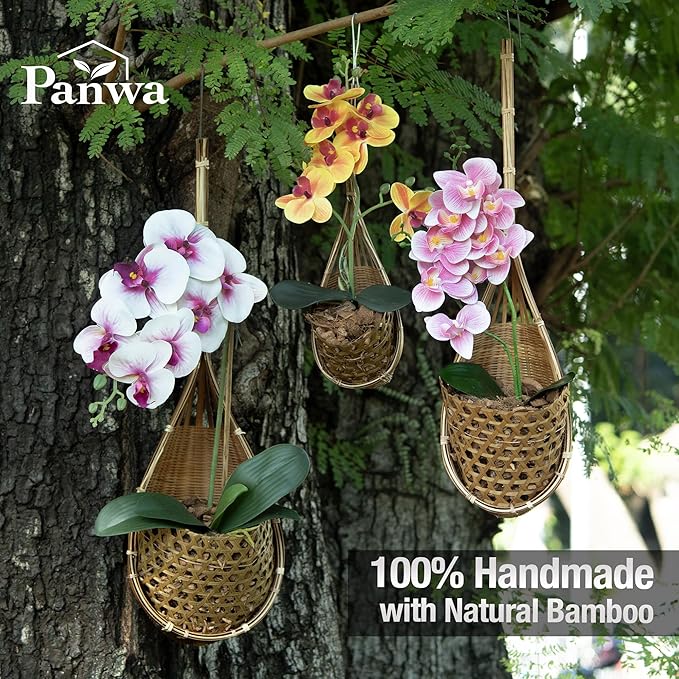 Handmade 100% Thai Bamboo Hanging Orchid Basket – 4 Inch, 5 Inch, 6 Inch - Image 2
