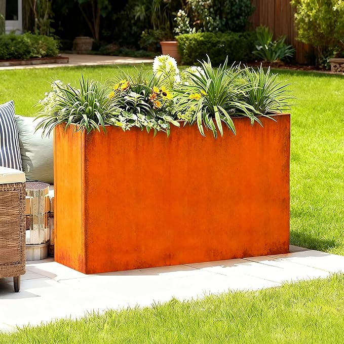 Corten Steel Outdoor Planter Box 32" x 15" x 24" - Image 6