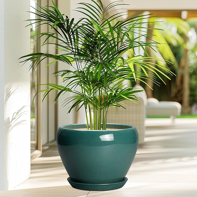 Ceramic Planter for Indoor Plants 10 Inch - Image 4