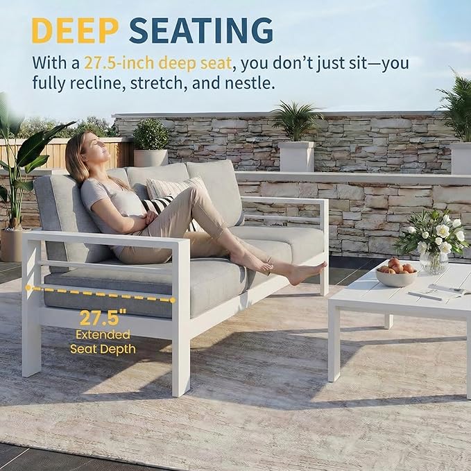 Solaste Aluminum Patio Furniture Set - Image 4