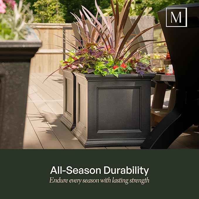 Mayne Fairfield 20-Inch Square Planter – Self-Watering, Weather-Resistant - Image 4