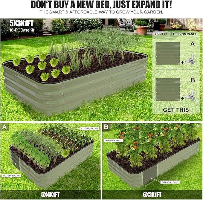 4-in-1 Modular Raised Garden Bed Kit - Image 9