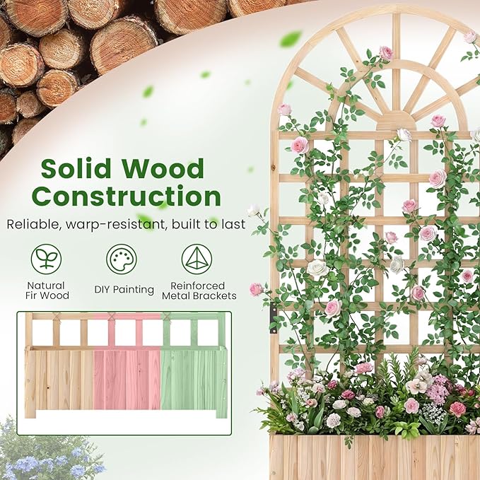 Giantex Wooden Raised Garden Bed - Image 3