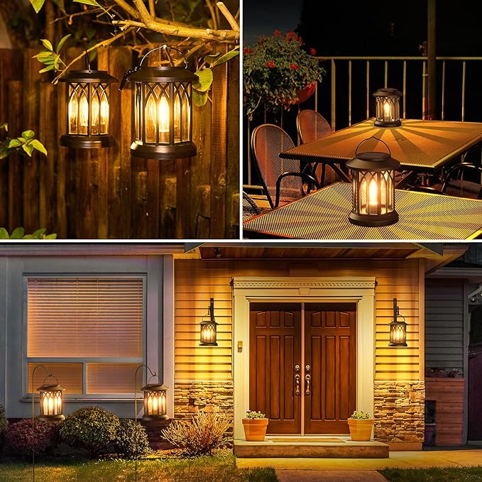 WdtPro Solar Lanterns Outdoor Waterproof, Upgraded Bright Hanging Solar Lights - Image 7