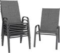 Patio Chairs Set of 6, Stackable Outdoor Dining Chairs by furniture