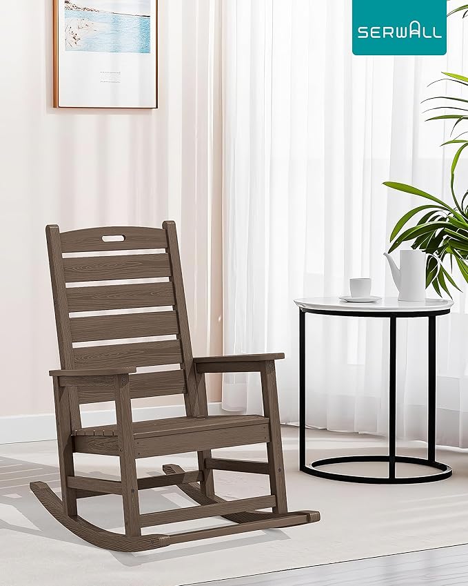 SERWALL Outdoor Rocking Chair, Oversized Rocking Chair - Image 2