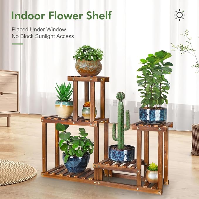 Plant Stand for multiple Plants Stands Indoor Outdoor Flower Pot Stand 5 Tiers - Image 4