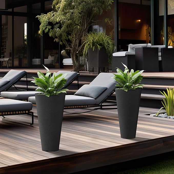 Kante Tall Round Planter Set of 2 - Image 4