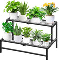 2 Tier Plant Stand Indoor Outdoor, Heavy Duty Metal Tall Plant Shelf by KHayRovies