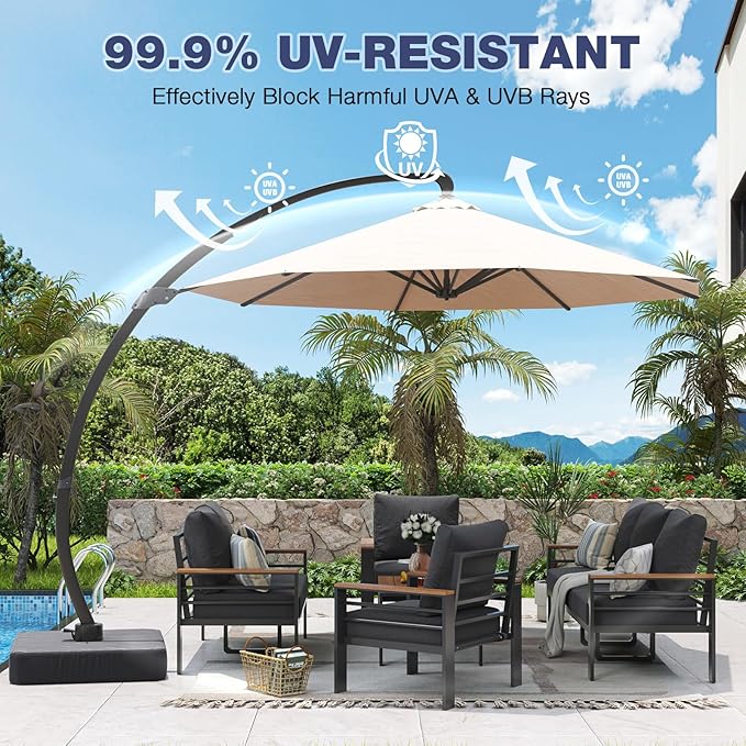 Aoxun Aluminum Patio Furniture Set - Image 2