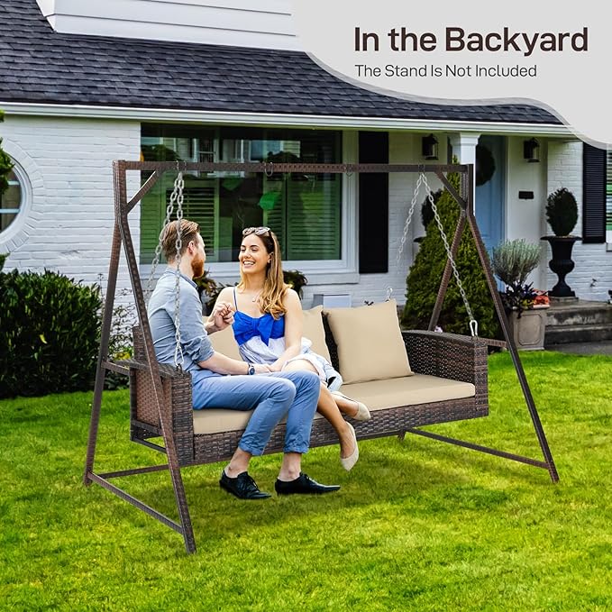 Outvita Porch Swing, 5FT Hanging Outdoor Porch Swings - Image 7