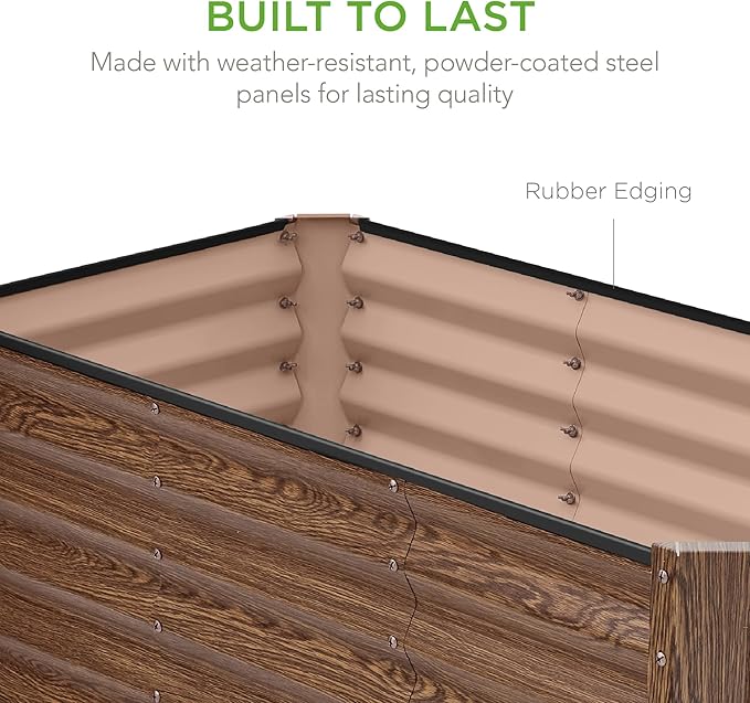 Best Choice Products 4x2x2ft Outdoor Metal Raised Garden Bed, Deep Root Box - Image 7