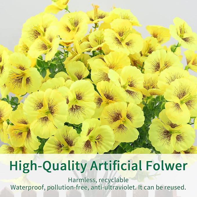 24 Bundles Artificial Pansy Flowers - Image 7
