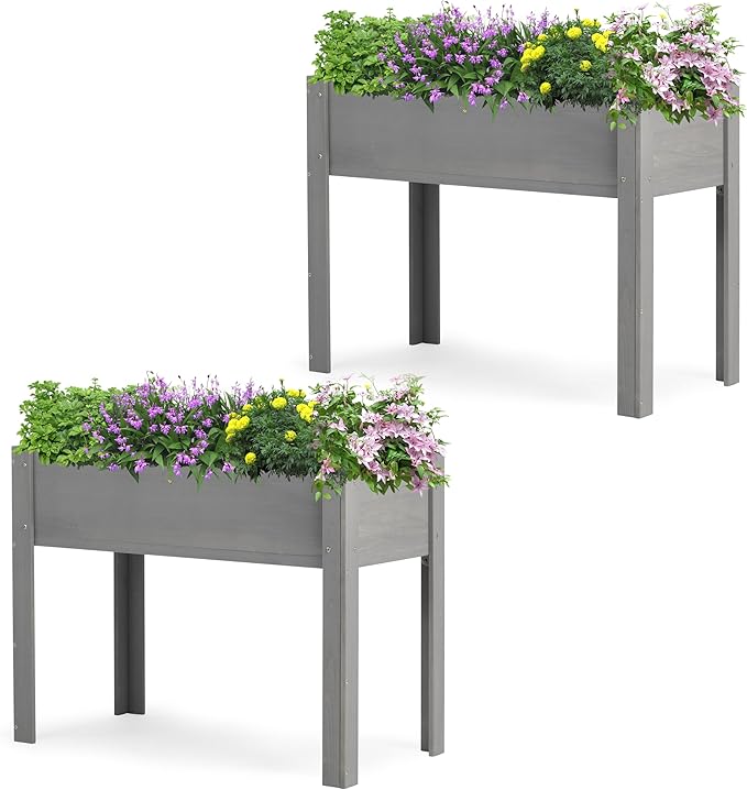 SoliWood Set of 2 Raised Garden Bed by OutdoorFurniture