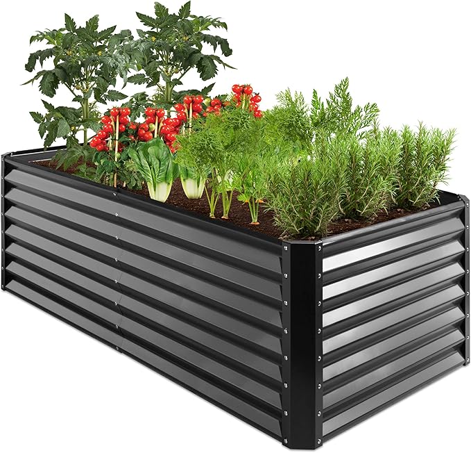 Best Choice Products 6x3x2ft Outdoor Metal Raised Garden Bed, Deep Root Box by BestChoiceProducts