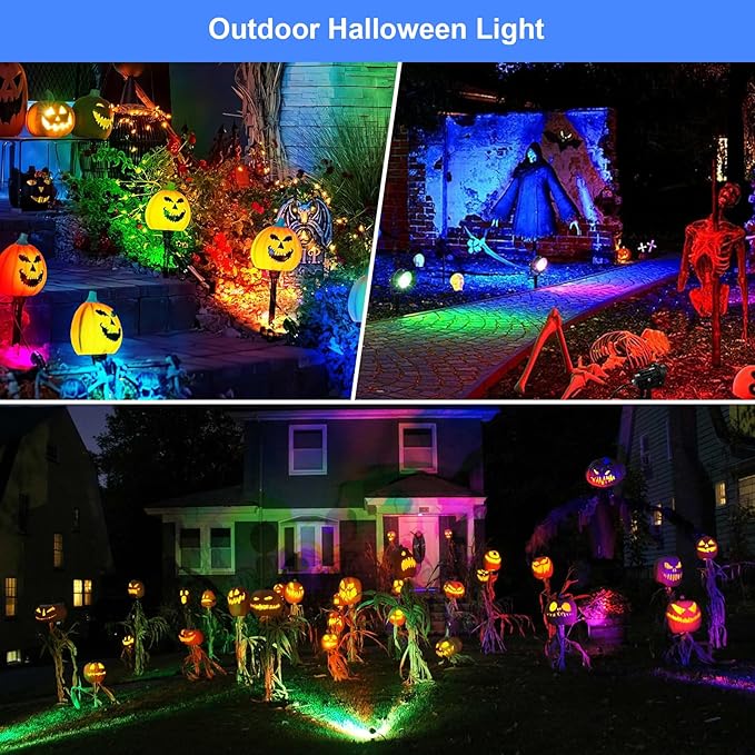 Halloween Christmas Spotlight Outdoor Color Changing Landscape Spotlights - Image 7