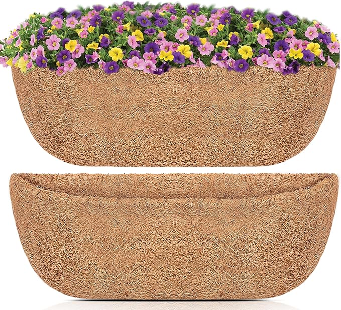 Y&M 48" Coco Liner for Window Box Deck Basket Planter Trough Coconut Fiber by YM