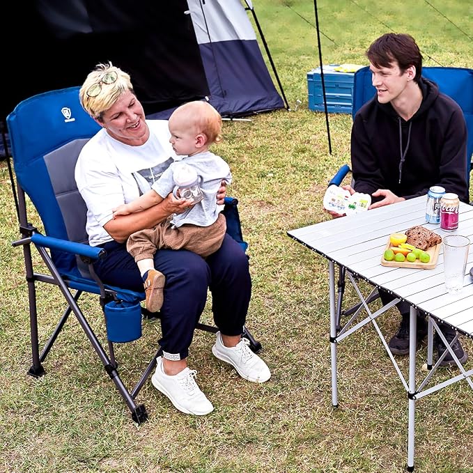 EVER ADVANCED Oversized Folding Camping Chair, - Image 2