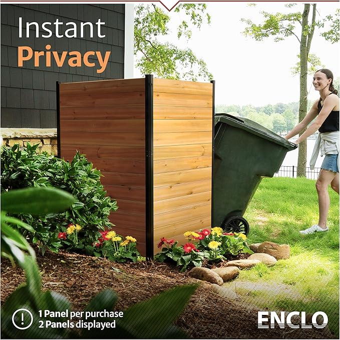 5ft H x 3.2ft W No Dig Enclo Fairmont Cedar Wood Privacy Screen, Great to Hide - Image 2
