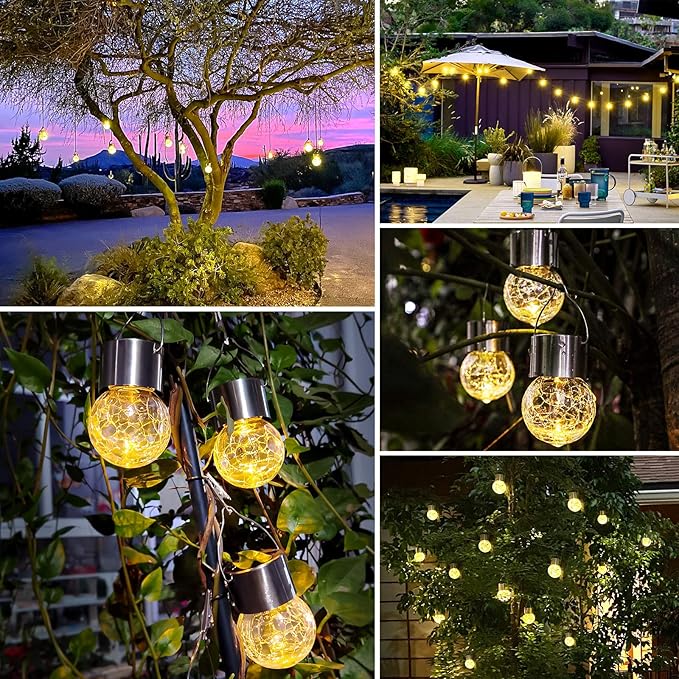 12Pack Hanging Outdoor Solar Lights - Image 7