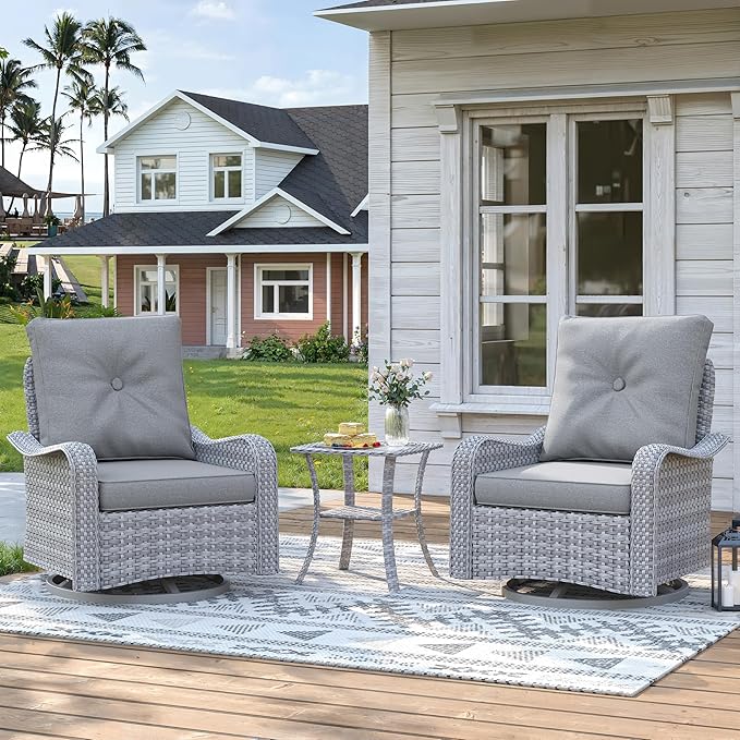 2-Seat Modern Patio Furniture Set by MASIONBACKYARDS