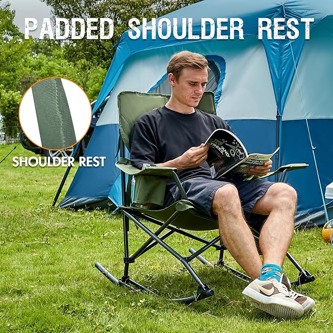 Portal Outdoor Rocking Chair Camping Folding Portable Rocker - Image 3