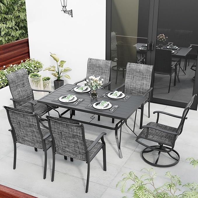 Pamapic 7-Piece Outdoor Dining Set, Patio Dining Set - Image 7
