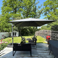 PURPLE LEAF 8 Feet Square Cantilever Umbrella Patio Umbrella by PURPLELEAF