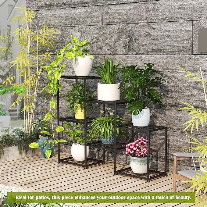 Metal Plant Stand Indoor Metal Plant Stands Outdoor Tiered Plant Shelf - Image 7