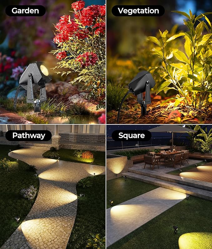 Outdoor Landscape Lighting, 8 Pack Outdoor Spotlights, LED Landscape Lights - Image 5