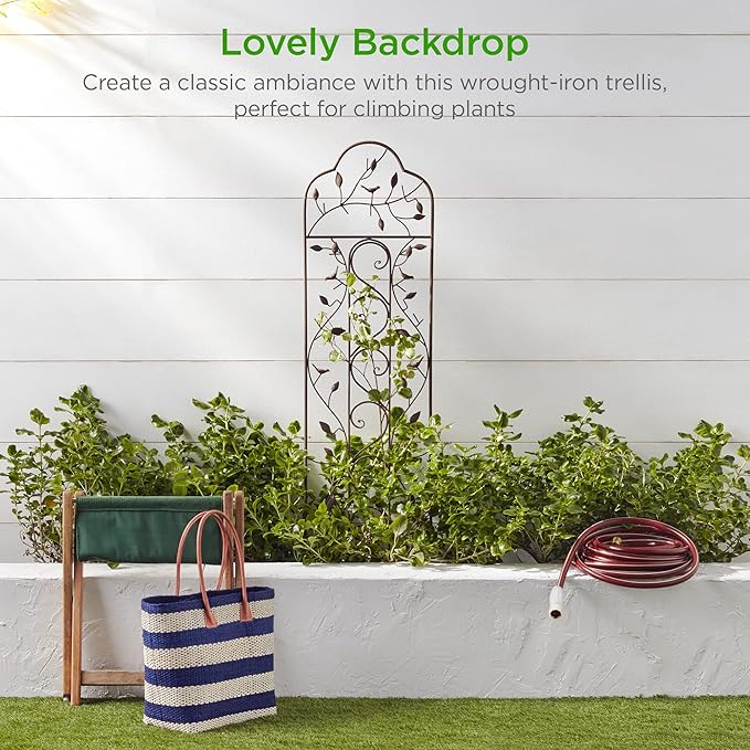 Best Choice Products 60x15in Iron Garden Trellis, Arched Outdoor Decoration - Image 6
