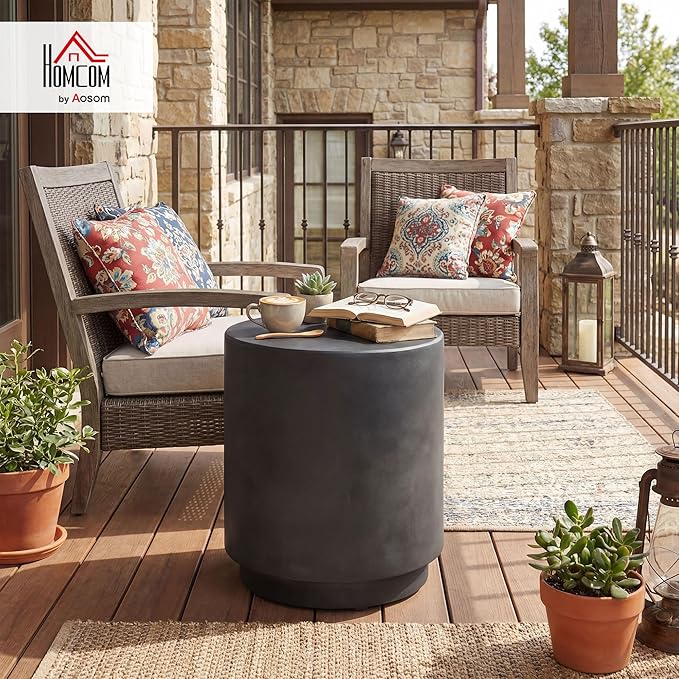 HOMCOM Round Side Table, Lightweight Accent Table - Image 2