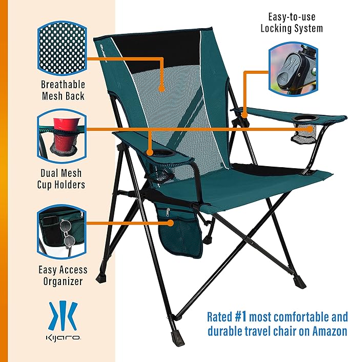 Kijaro Dual Lock Portable Camping Chairs - Image 5