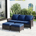 Joyside Patio Furniture Set, 3 Pieces Outdoor Wicker High Back Sofa by Joyside