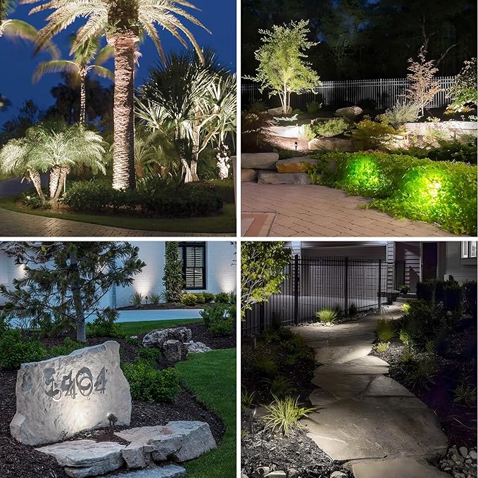 APONUO Solar Spot Lights Outdoor 6-in-1 Solar Landscape Lights Dusk to Dawn - Image 6