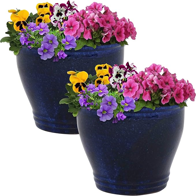 Sunnydaze Round Ceramic Planter by SunnydazeDecor
