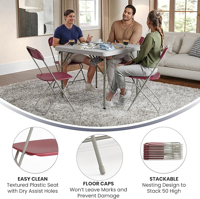 Flash Furniture Hercules Series Plastic Folding Chair - Image 5