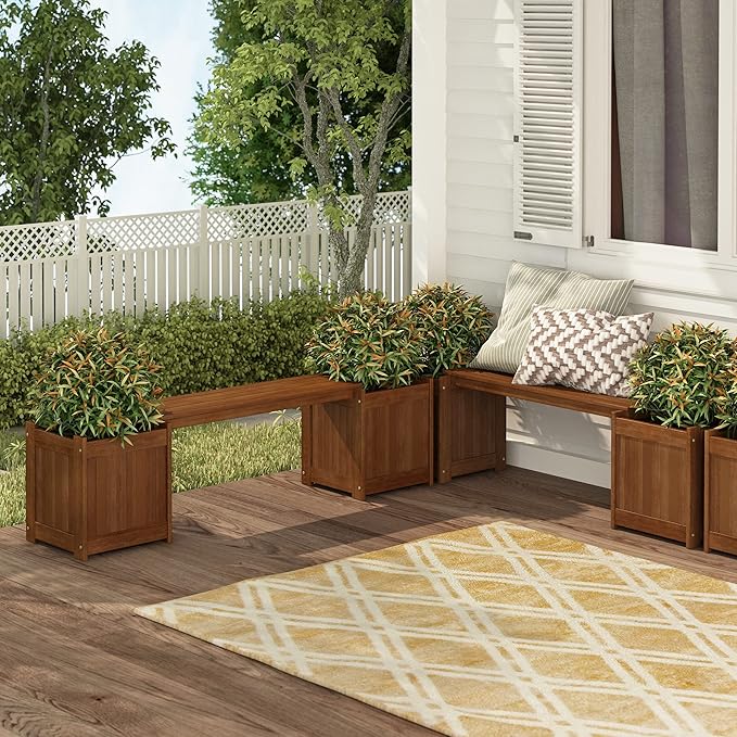 Furinno FG16011 Tioman Hardwood Flower Box - Image 3
