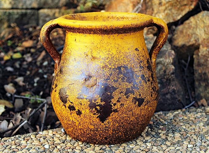 Goodman and Wife Egyptian Era Designed Earthen Ware Terra-Cotta Vessel/Planter - Image 4