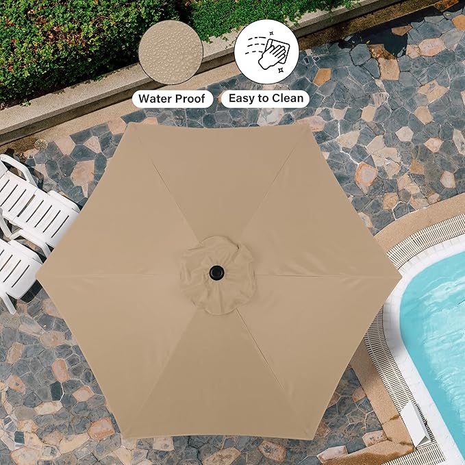 Simple Deluxe 9' Patio Umbrella Outdoor Table Market Yard Umbrella - Image 5
