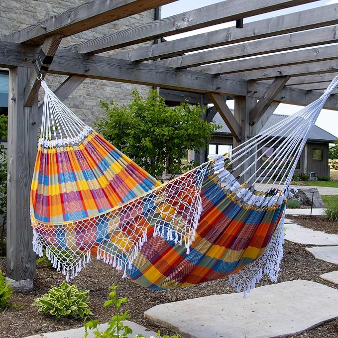 Vivere Authentic Brazilian Cotton Hammock - 450 lb Capacity - Image 2