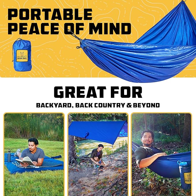 Wise Owl Outfitters Camping Hammock – 500lbs Portable Hammock - Image 6