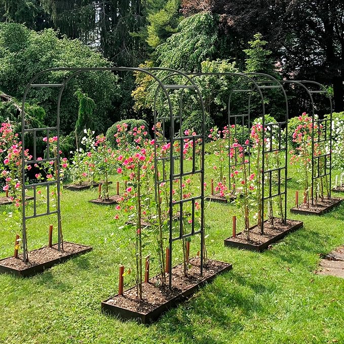 DoCred Garden Arch Trellis for Climbing Plants, 87 Inch Large Garden Trellises - Image 7