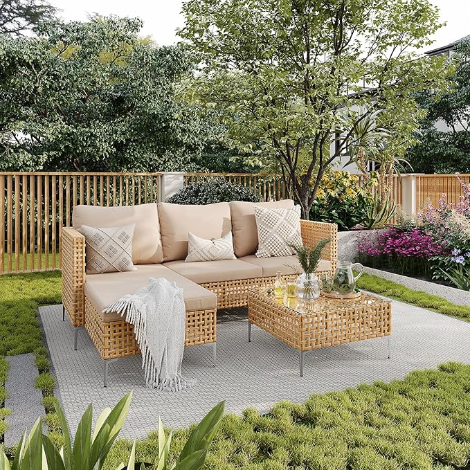 3-Piece L-Shaped Patio Furniture Set - Image 7